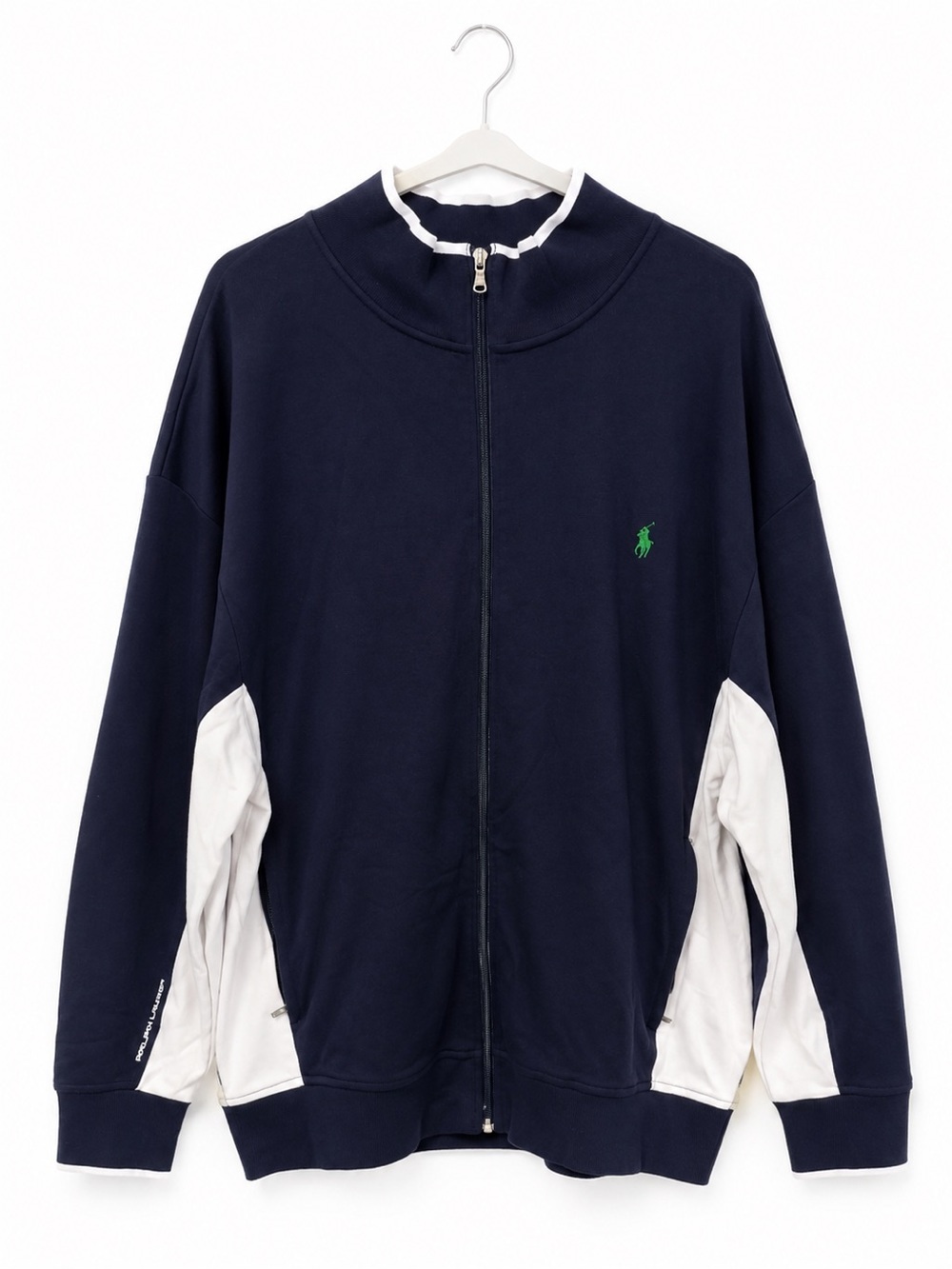 Polo by Ralph Lauren Navy and White Zip-Up Sweater